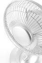 Silver desk fan