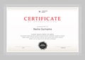 Certificate, Diploma of completion, design template Royalty Free Stock Photo