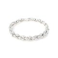 Silver diamond bracelet isolated on white Royalty Free Stock Photo