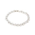 Silver diamond bracelet on white