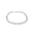 Silver diamond bracelet on white Royalty Free Stock Photo