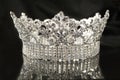 Silver diamond crown Royalty Free Stock Photo