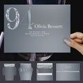 Silver Diamond Envelope Template Milestone 94th Anniversary Royalty Free Stock Photo