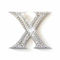 Silver And Diamond Letter X Logo In Jimmy Choo Style