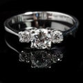 Silver diamond ring Royalty Free Stock Photo