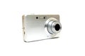 Silver digital photo camera