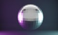 Silver disco ball. 3d rendering Royalty Free Stock Photo
