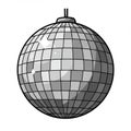 Silver Disco Ball Graphic Illustration Royalty Free Stock Photo