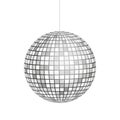 Silver Disco ball icon isolated on grayscale background. Vector stock illustration Royalty Free Stock Photo