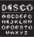 Silver disco ball letters letter Royalty Free Stock Photo