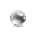 Silver Disco Ball Vector. Royalty Free Stock Photo