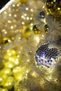 Silver disco mirror ball Royalty Free Stock Photo