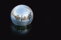 Silver disco mirror ball Royalty Free Stock Photo