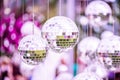 Silver disco mirror ball Royalty Free Stock Photo