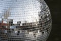 Silver disco mirror ball