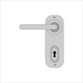 Silver door handle illustration vector