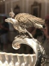 Eagle detail on silverware in the palace of Catherine the Great in St Petersburg