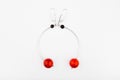 Silver earrings coral sponge set white background