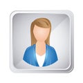 silver emblem technical support woman assistant Royalty Free Stock Photo