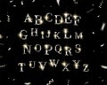 Silver English alphabet