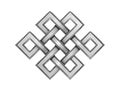 Silver eternal / endless / buddha knot symbol