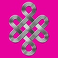 Silver eternal knot charm symbol