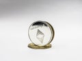 Silver ethereum coin. Crypto currency blockchain coin ethereum symbol on light background. ETHEREUM ETH cryptocurrency