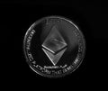 Silver Ethereum crypto currency coin