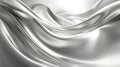 Silver Fabric Draped in Elegant Waves Royalty Free Stock Photo
