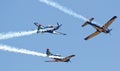 Silver Falcons team doing a formation break Royalty Free Stock Photo