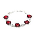 Silver Fashion Bracelet with ruby