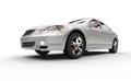 Silver Fast Car Royalty Free Stock Photo