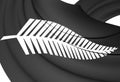 Silver Fern Flag, New Zealand. Royalty Free Stock Photo