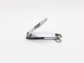 Silver finger used rusty dirty nail cutter tools in white isolated background 01 Royalty Free Stock Photo