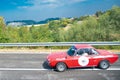 Piacenza, Italy, 25th Silver Flag historical car parading Lancia Fulvia Rally