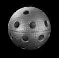 Silver floorball ball