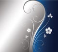 Silver floral background