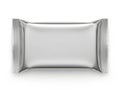 Silver foil snack package isolated on white background Royalty Free Stock Photo