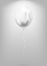 Silver Foil Transparent Balloon, white metallic sphere. Image birthday celebration, social party and any holiday events