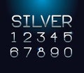 Silver font letters alphabet