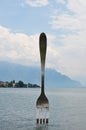 Silver fork for celebrate tenth anniversary of Alimentarium museum in Vevey Switzerland