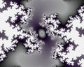 Silver fractal flower texture, abstract background