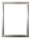 Silver frame for paintings, mirrors or photos Royalty Free Stock Photo