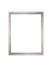 Silver frame on a white background Royalty Free Stock Photo
