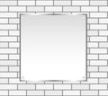 Silver frame on a white wall vector Royalty Free Stock Photo