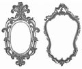 Silver frames Royalty Free Stock Photo