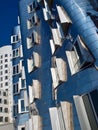 Silver Gehry Bauten in Germany in Duesseldorf, here the white building