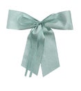 Silver giftbow with path Royalty Free Stock Photo