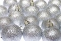 Silver glass balls the Christmas