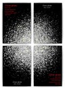 Silver glitter background. Silver sparkles on black background Royalty Free Stock Photo